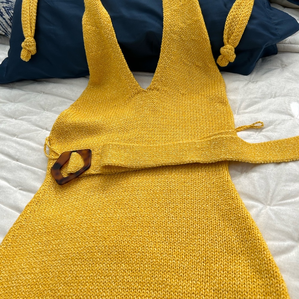 NICHOLAS long yellow Knit Dress